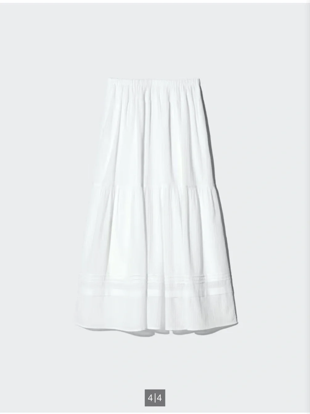 Uniqlo White Tiered Maxi Skirt - Picture 2 of 2